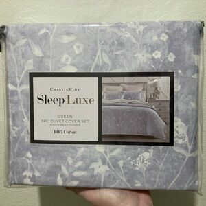 NEW Queen Duvet Cover Set - Charter Club Sleep Luxe